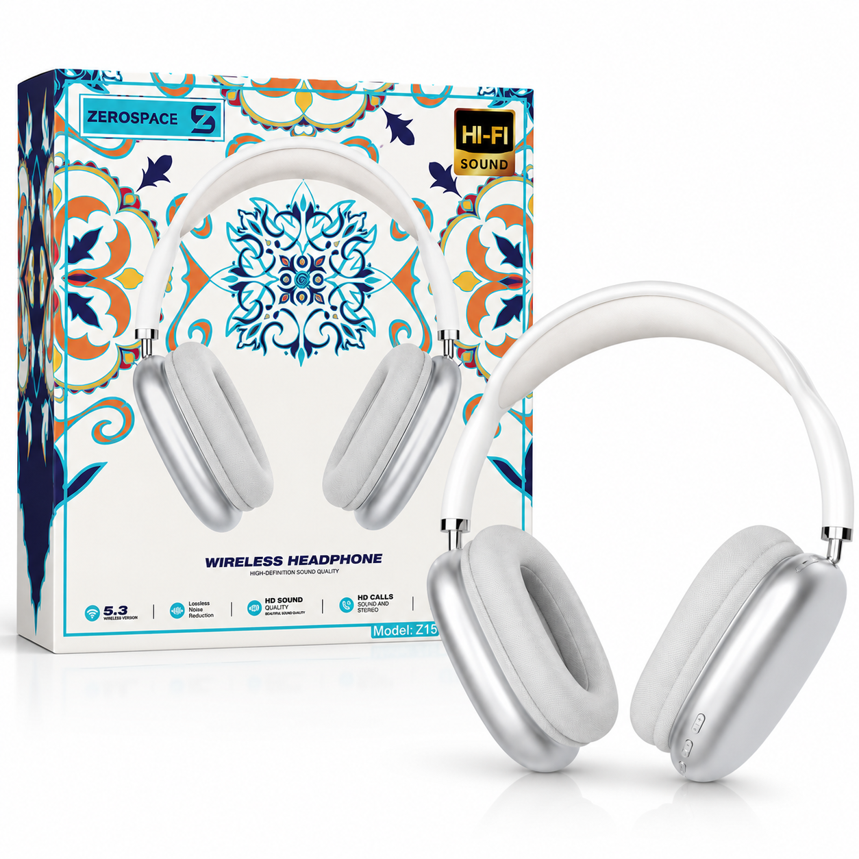 ZEROSPACE Z15 Wireless Bluetooth Headphones | Hi-Fi Sound | Bluetooth 5.3 | Type-C Charging