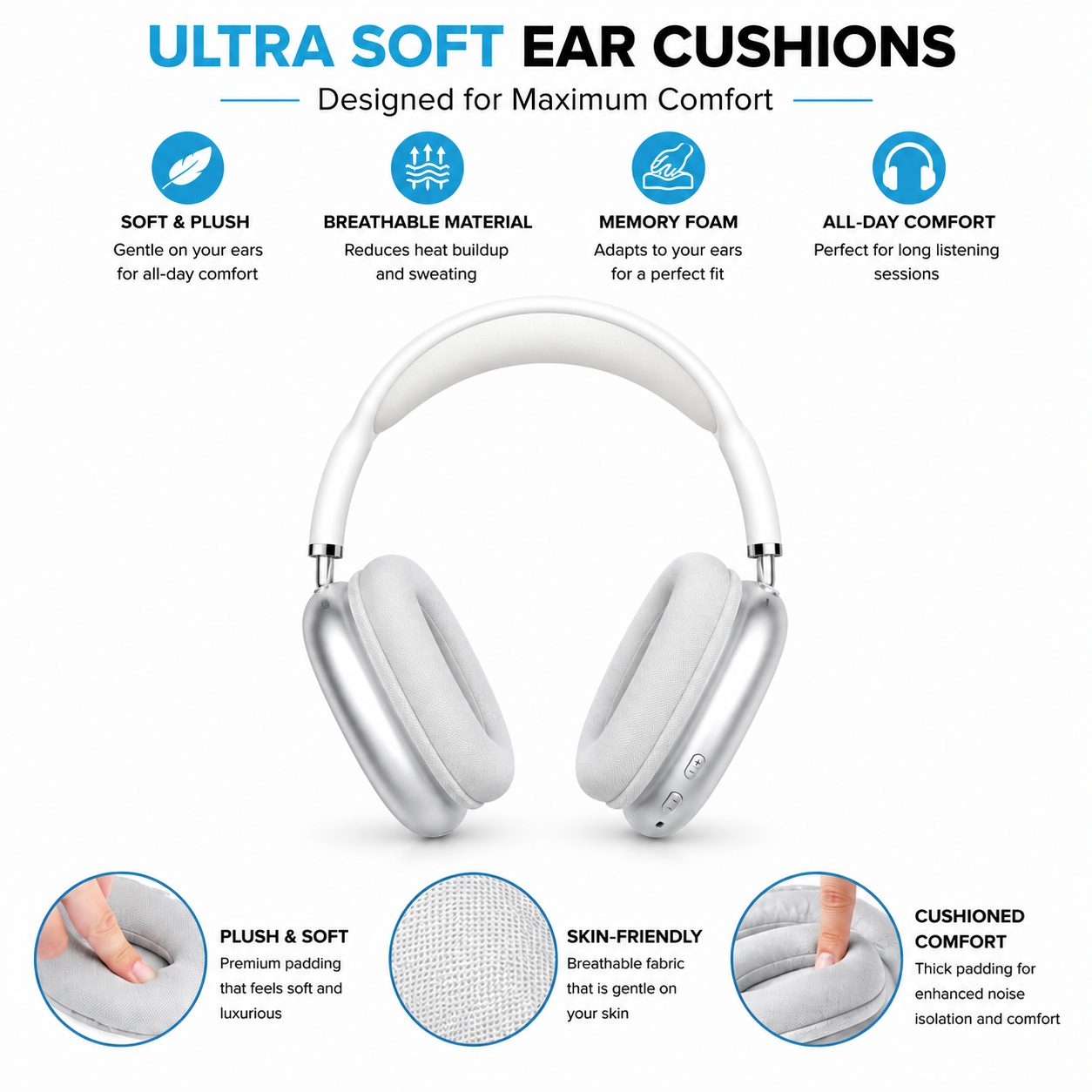 ZEROSPACE Z15 Wireless Bluetooth Headphones | Hi-Fi Sound | Bluetooth 5.3 | Type-C Charging